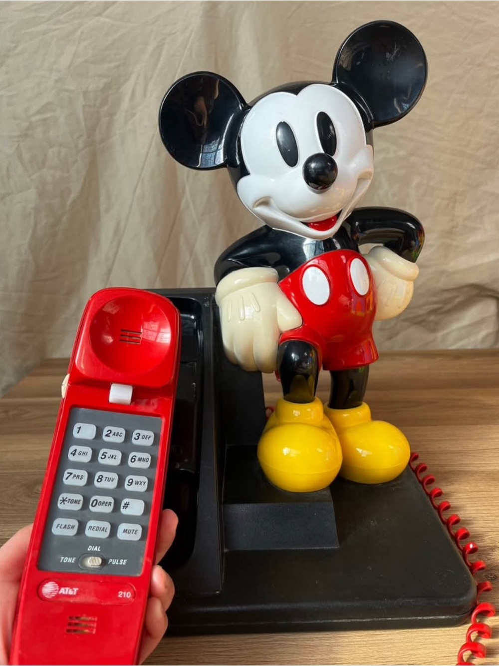 Vintage 1994 Mickey Mouse Landline Telephone
